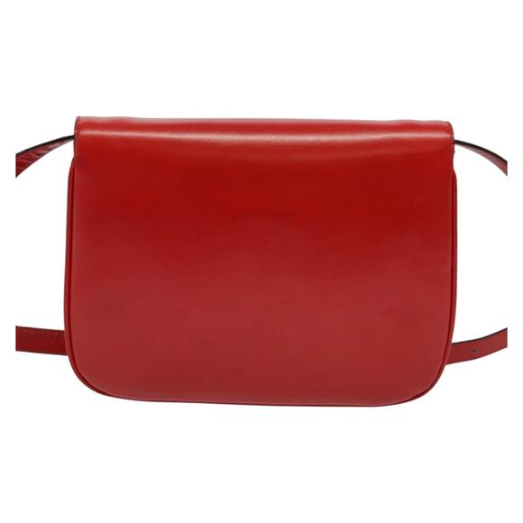 CELINE Shoulder Bag Leather Red Gold - Picture 3 of 13